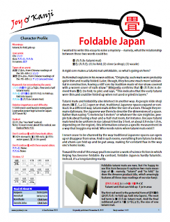 Cover of essay 1419 on 畳 (tatami), "Foldable Japan"