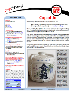 Cover of essay 1425 on 醸, titled "Cup of Jo"