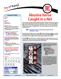 Cover of essay 2092 on 罵 (abuse), "Abusive Horse Caught in a Net"